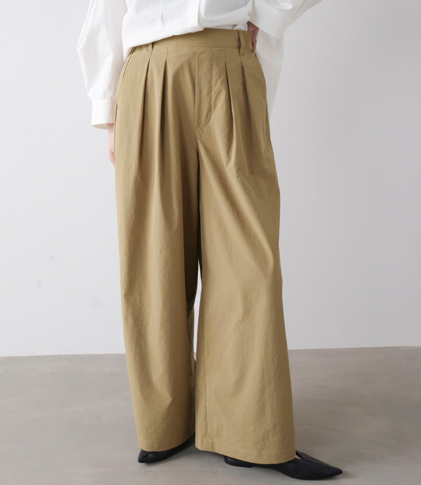 【UVカット】ストレッチテックチノワイドパンツ