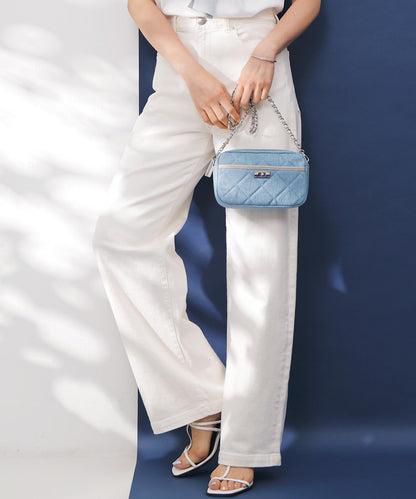 23区DENIM ストレッチ ワイドパンツ