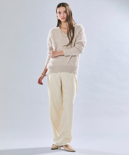 TERNES / 変形タックウールワイドパンツ