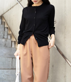 【UV加工・接触冷感】クルーネックカーディガン