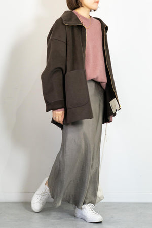 FOX混バックスリットオーバーニット