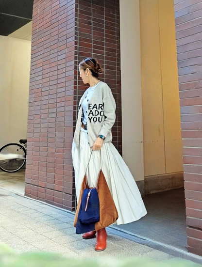 レタリングカーディガン