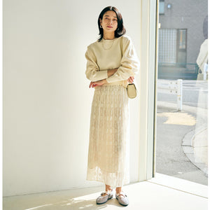 2WAY レース ロング スカート