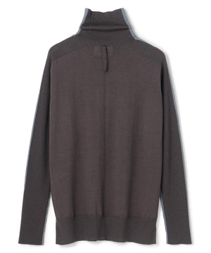 LA MONNAIE / バイカラーウールタートルニット