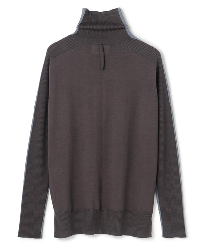 LA MONNAIE / バイカラーウールタートルニット