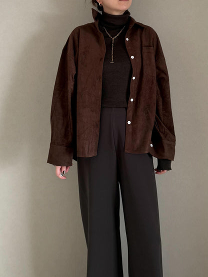 スウェードシャツ