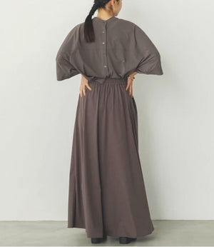 【接触冷感】ギャザーフレアスカート