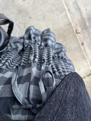 ブロックチェックティアードスカート