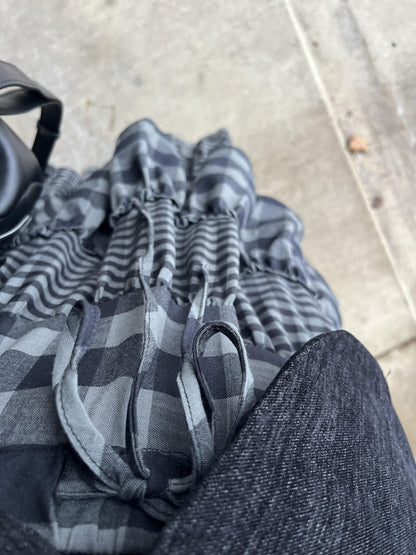 ブロックチェックティアードスカート