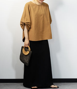 サッカーストライプブラウス