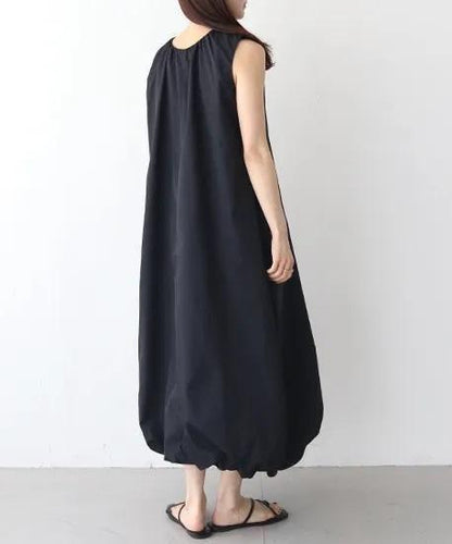 ハーフジップバルーンワンピース