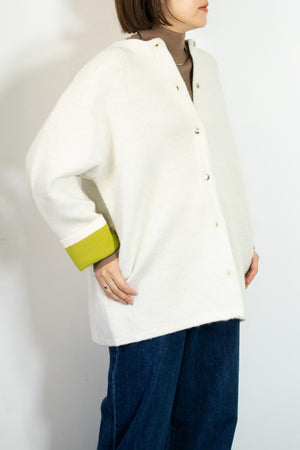 バイカラーミドルコーディガン