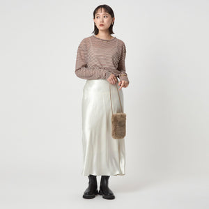 シアー マルチボーダー ロングスリーブ Tシャツ