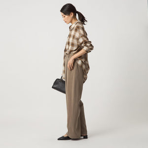 ［size SHORTあり］シアー チェック シャツ