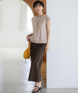 コンパクトヤーン フレンチスリーブ Tシャツ