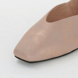 スクエア 2WAY フラットシューズ