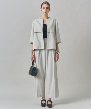 ウール2WAYストレッチ ワイドパンツ