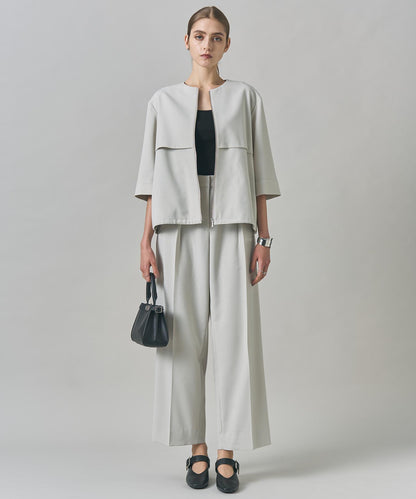 ウール2WAYストレッチ ワイドパンツ