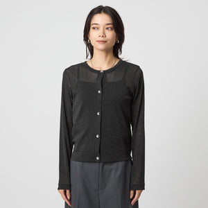 シアーラメ チュール カーディガン