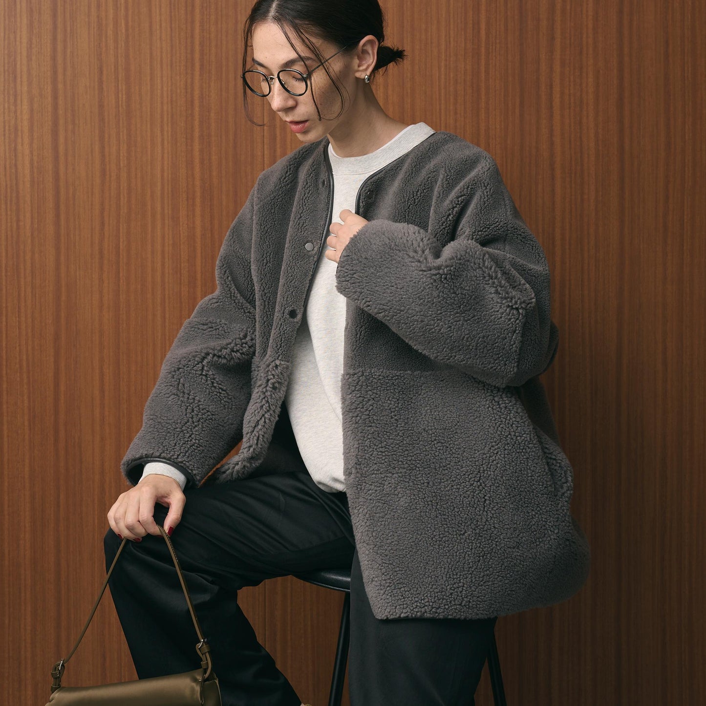 【WEB限定】ボア×フェイクムートン リバーシブルジャケット