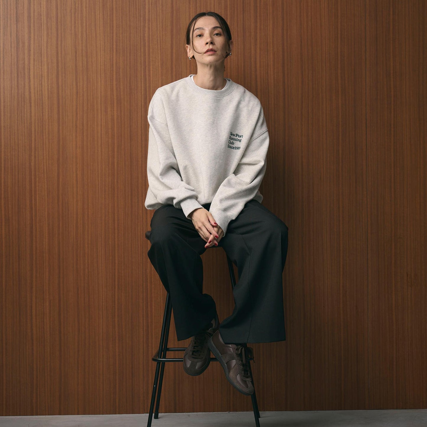 コットン裏毛 ロゴスウェット プルオーバー