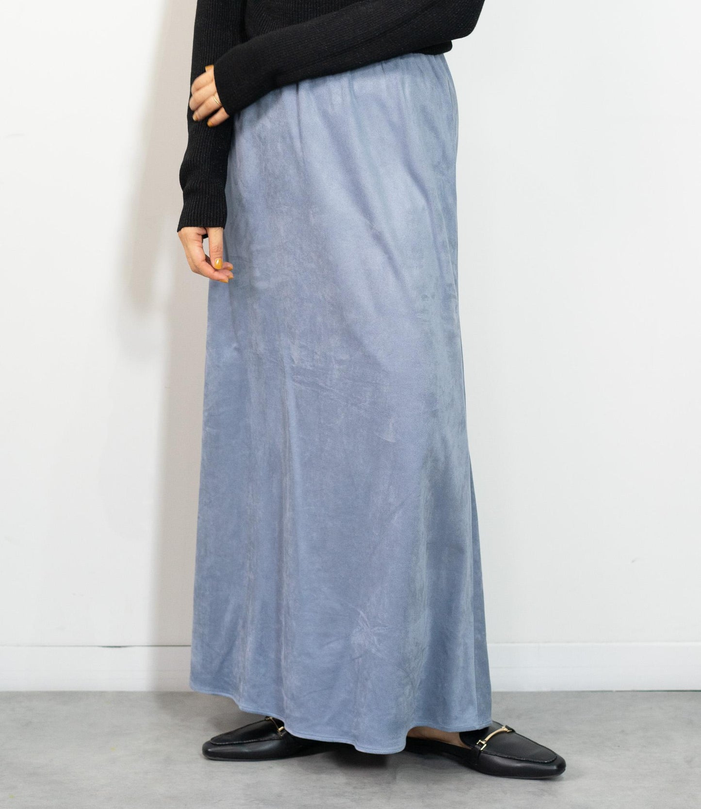 ストレッチスウェードAラインスカート
