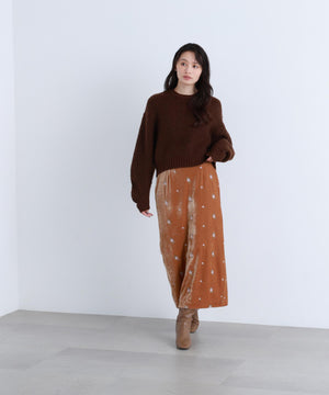 クロップドアゼフォルムニット