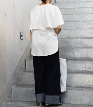 【吸水速乾・接触冷感】バックフリルドッキングカットソー