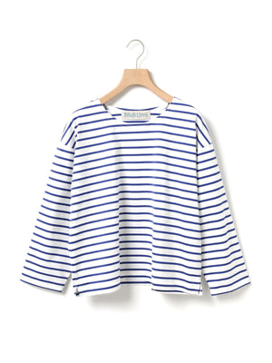 MidiUmi ボーダーワイドプルオーバー