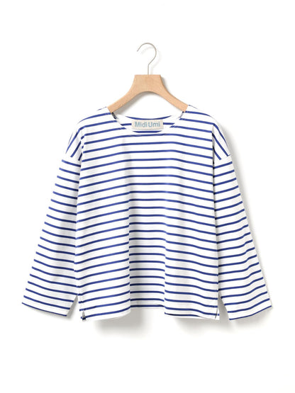 MidiUmi ボーダーワイドプルオーバー