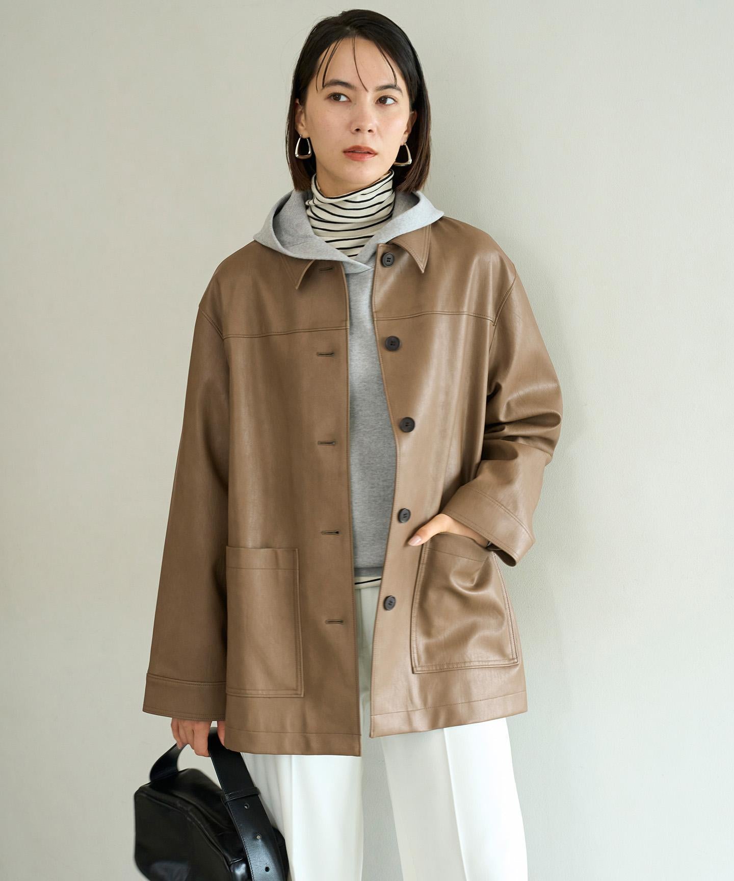 コットンカシミヤ タートルネックカットソー