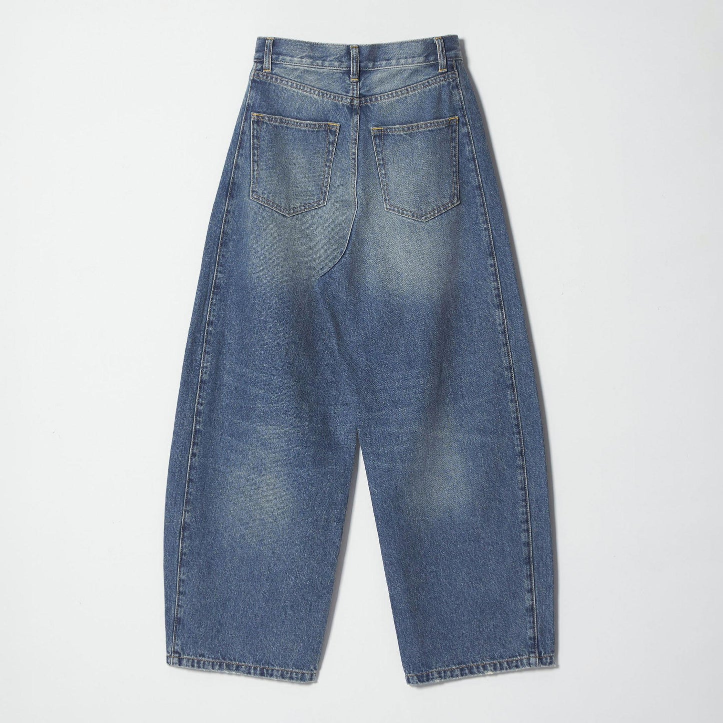 コットンデニム カーブパンツ