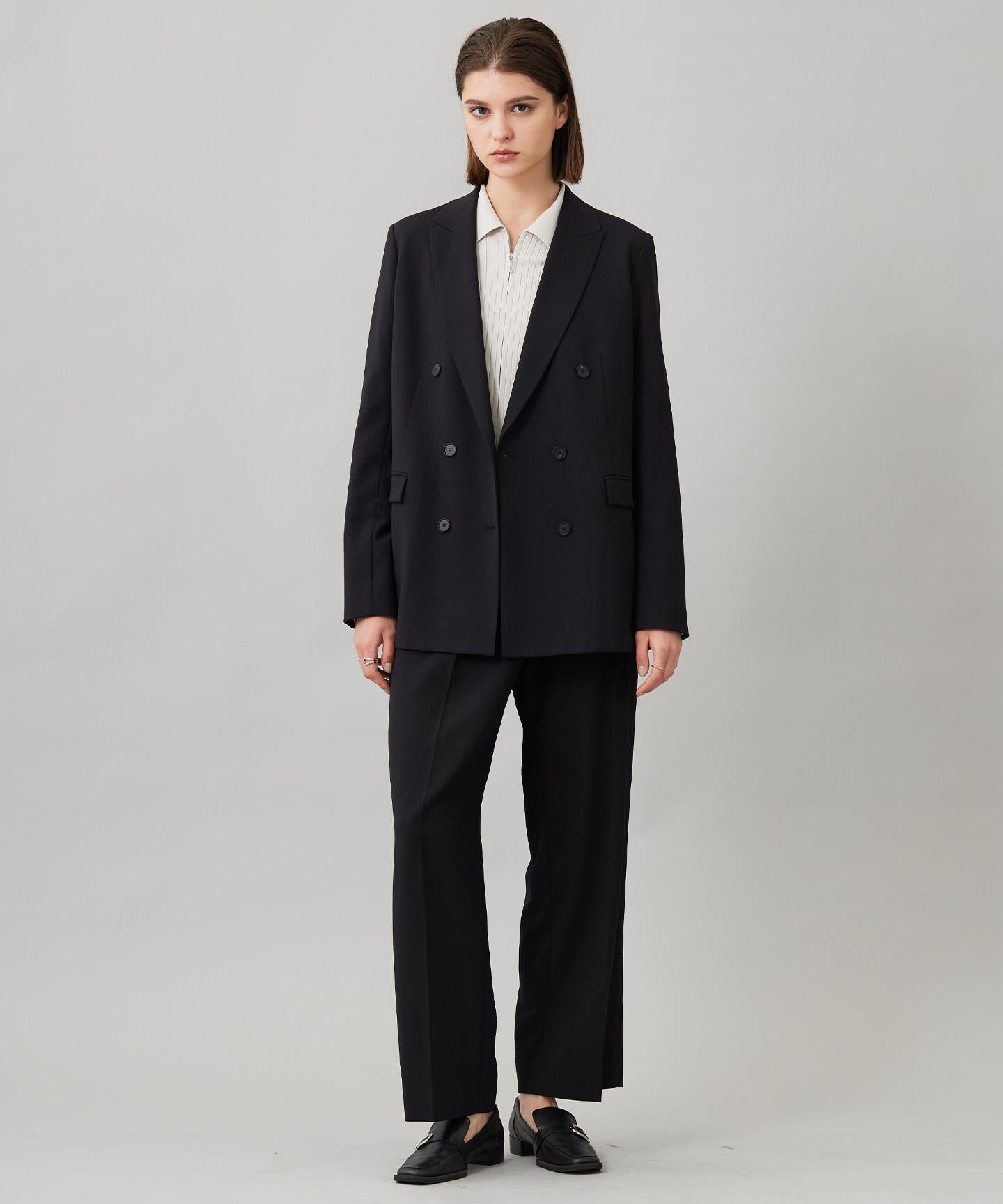 ウール2WAYストレッチ ワイドパンツ