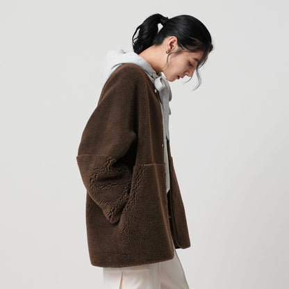 【WEB限定】ボア×フェイクムートン リバーシブルジャケット
