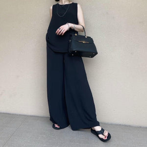 ノースリ ワイドスラックスセットアップ