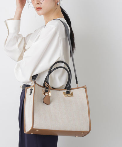 バイカラーキャンバスバッグ