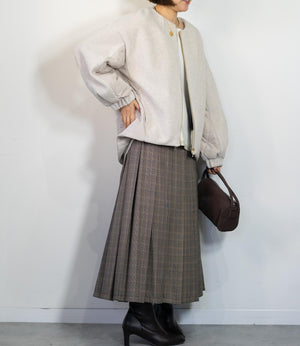 メランジ切替ノーカラーコート