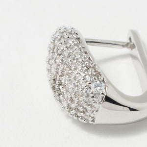 ラウンドパヴェ Uシェイプ ピアス