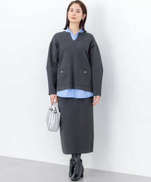 コットンタッチシャーティング刺繍入り ブラウス