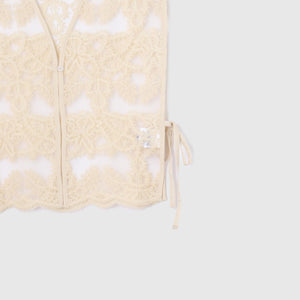 チュールシシュウスカラップベスト≪手洗い可能≫