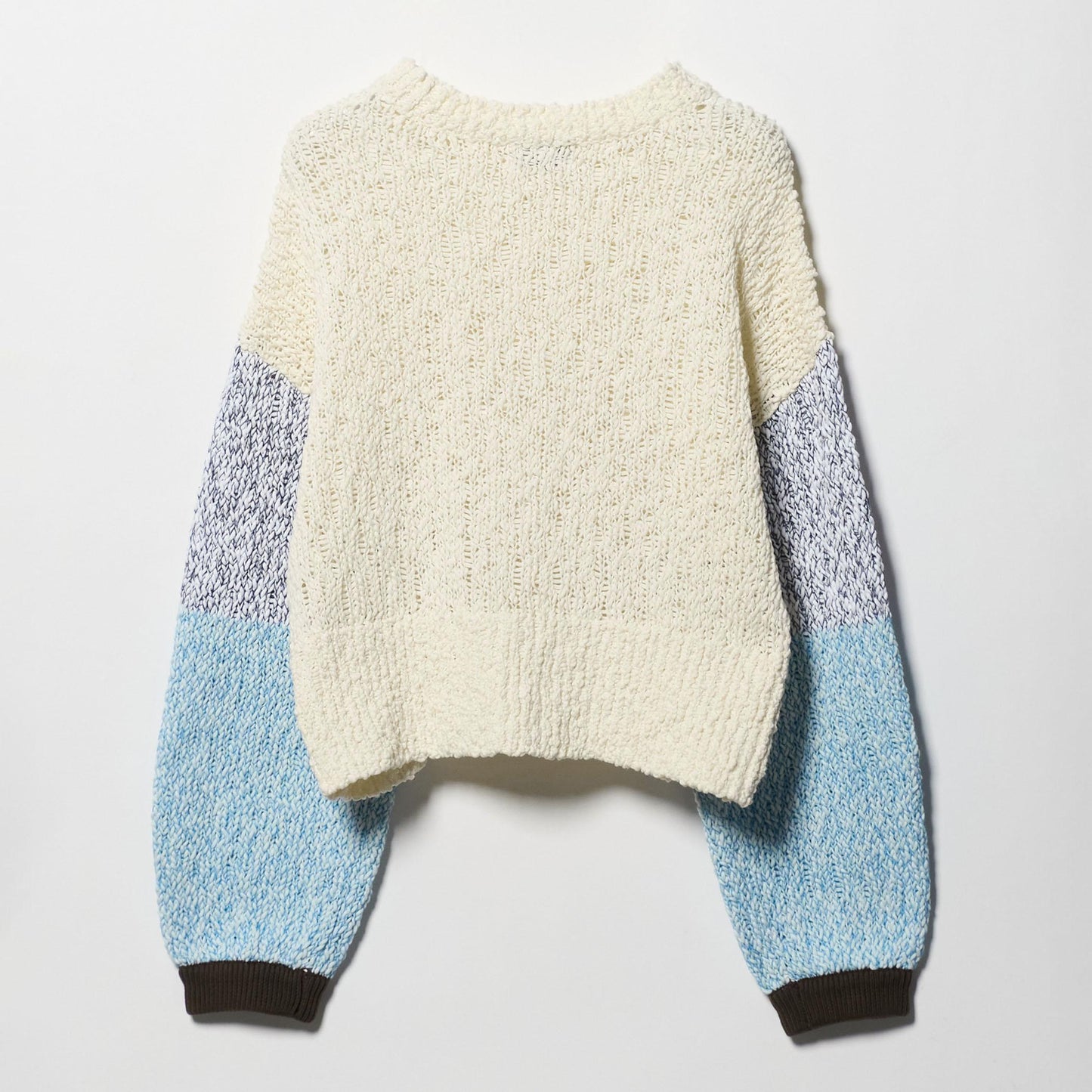 カラーミックス クルーネックニット