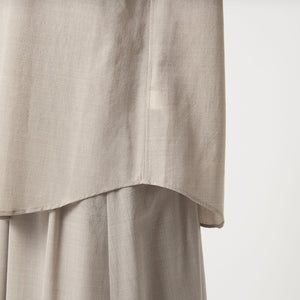 ［size SHORTあり］ウール混ボイル シャツ -ウォッシャブル-