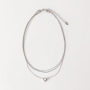 イビツ ハート 3連ネックレス