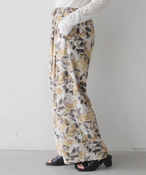 ペインティングフラワーイージーパンツ