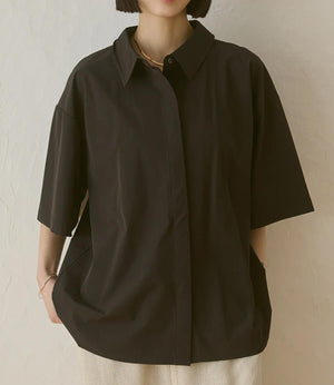 【接触冷感】バックタックオーバーシャツ