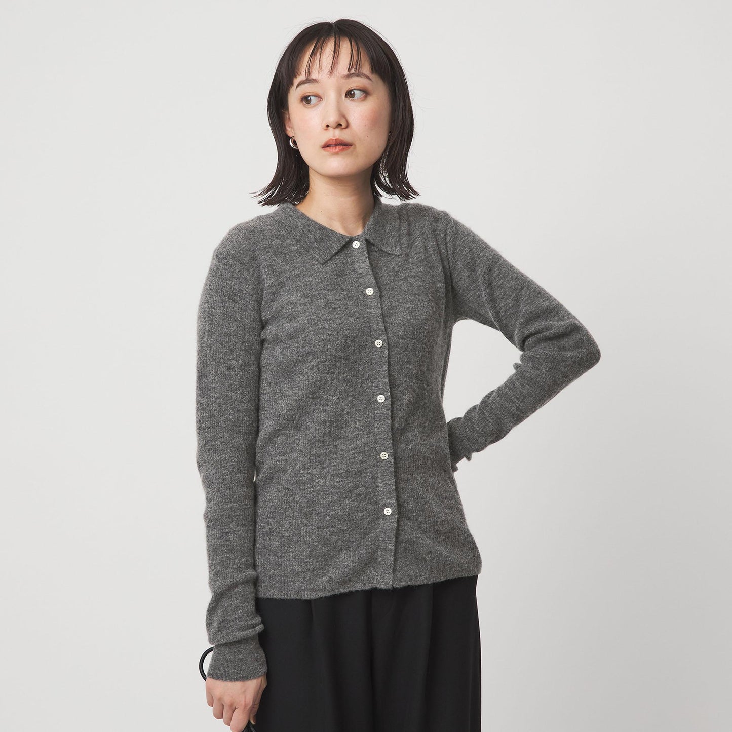 ポロニット カーディガン × ビスチェ ニット セット