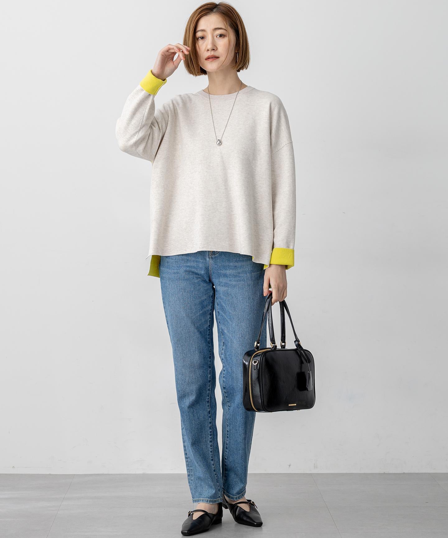 ダブルフェイス プルオーバー ニット