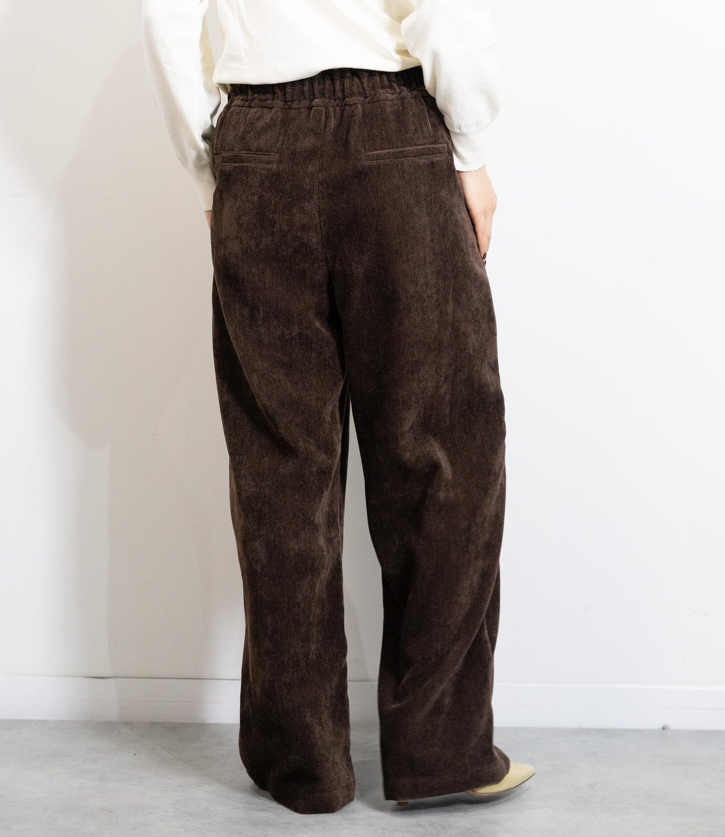 起毛ピンタックイージーパンツ