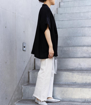 ワッシャーサテンシャツジャケット