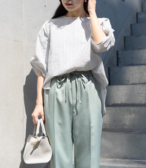 サッカーストライプブラウス